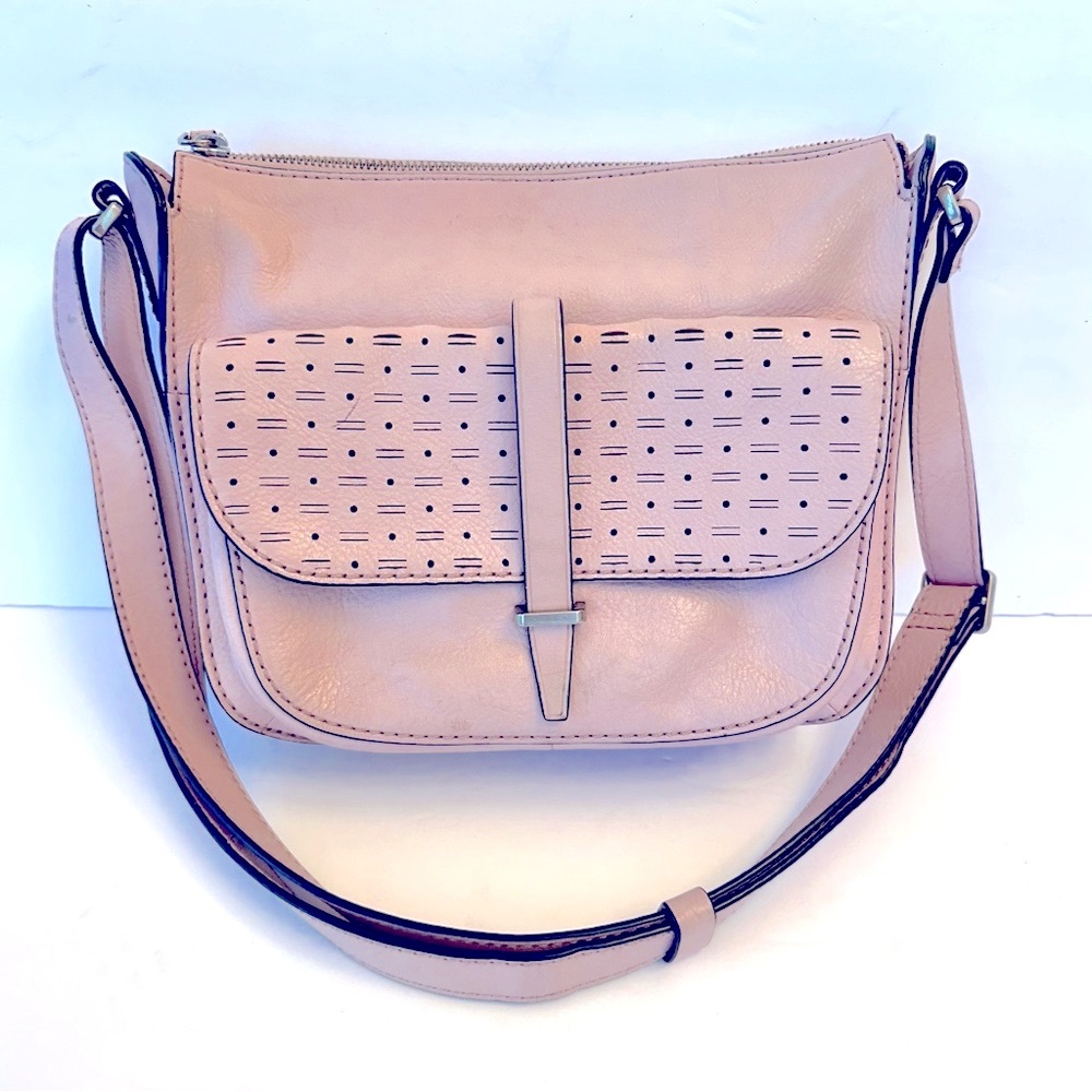Fossil Ryder Small Lilac Orchid Leather crossbody bag with adjustable strap